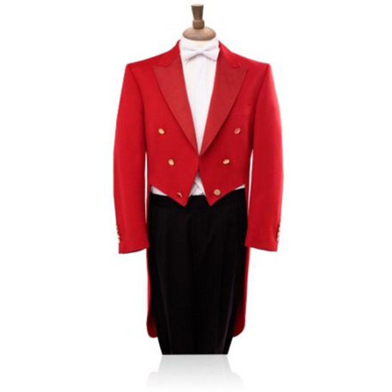 Men Formal Wear Red - คอลเลกชันเสื้อทักซิโด้สีแดง | ชุดสูทผู้ชาย Made-to-Measure เสื้อกั๊กสีขาวสีดํากางเกง |