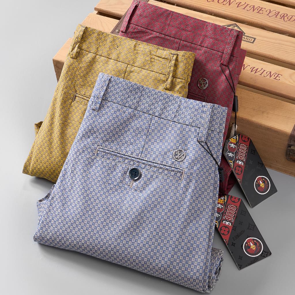 Young Men Formal Wear - ลายสก๊อตกางเกงชายแฟชั่นตรง Fit Jacquard สานอย่างเป็นทางการชุดกางเกงสำหรับชายเสื้อผ้าฤดูร้อน2023