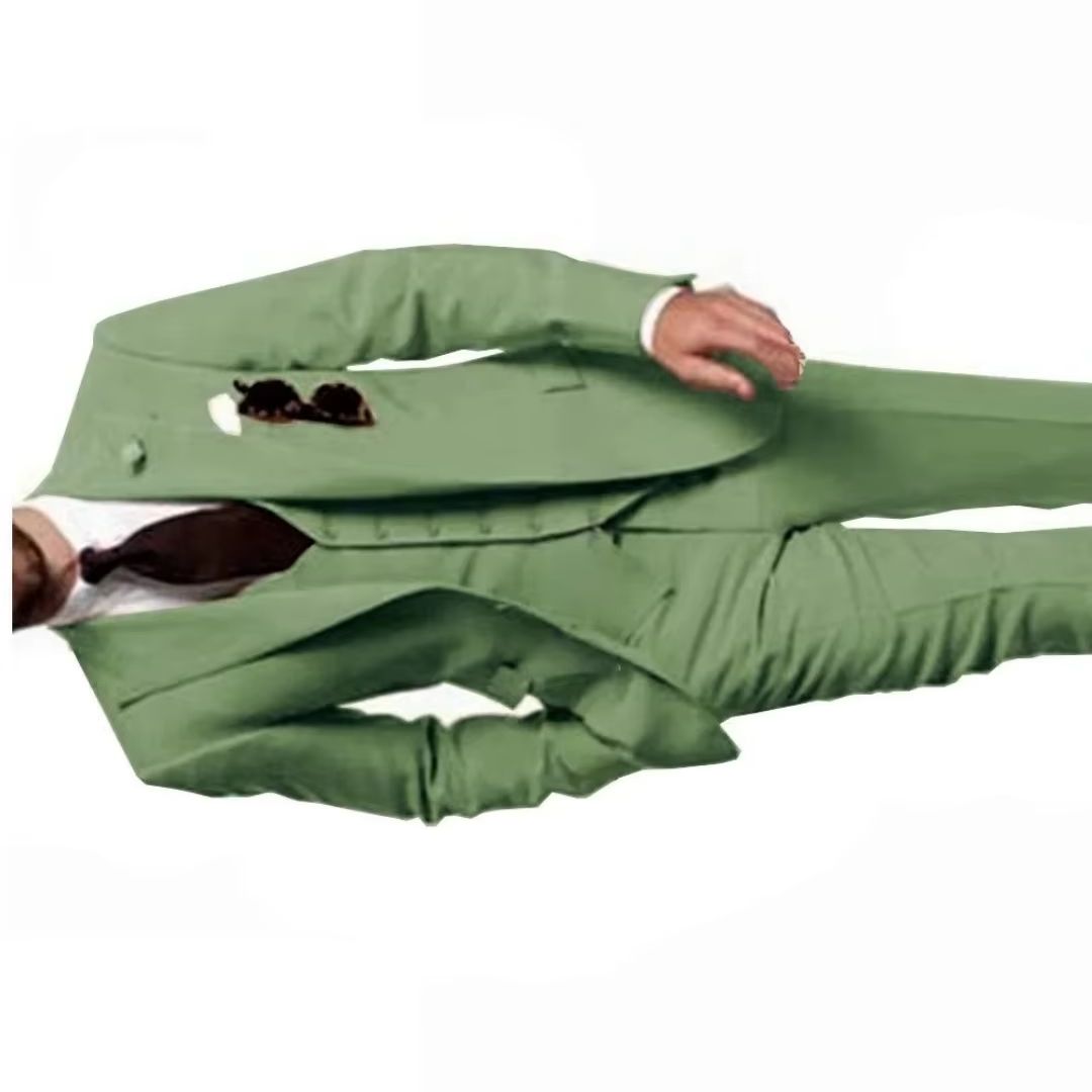 Men'S Formal Wear Not Suit - ชุดสูทแต่งงานผู้ชายทรงสลิมฟิต ปกแหลม 3 ชิ้น แฟชั่นเรียบหรู ชุดทางการสำหรับธุรกิจ