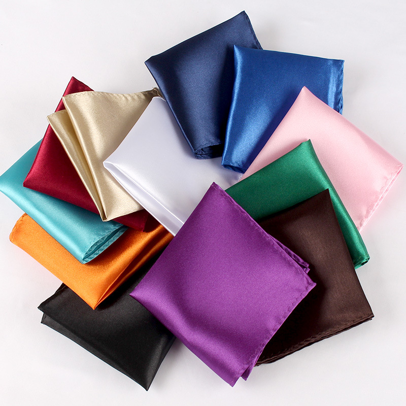 Young Men Formal Wear - ผ้าเช็ดหน้าขนาด22ซม. สีทึบกระเป๋าสำหรับผู้ชายผ้าเช็ดหน้าชุดสูทแบบคลาสสิกอุปกรณ์เสริมชุดเดรสแบบเป็นทางการผ้าเช็ดหน้าอกสีดำสีน้ำตาลสีขาว
