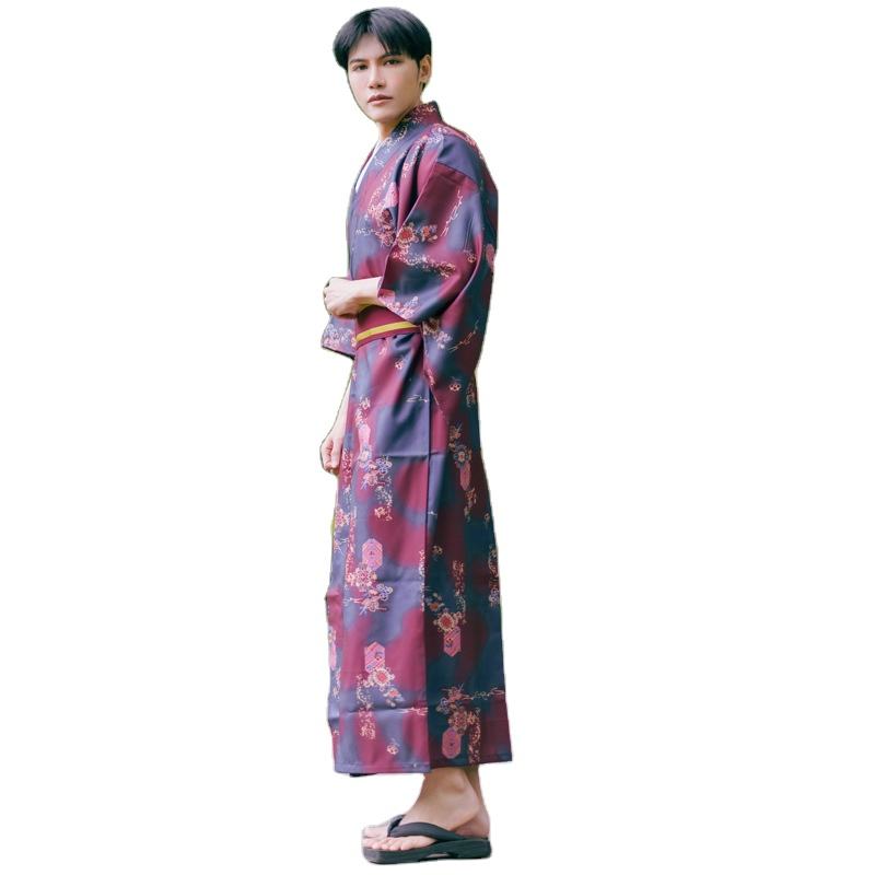 Men'S Formal Wear Not Suit - เสื้อผ้าชาติพันธุ์ญี่ปุ่นชุดกิโมโนผู้ชายแบบดั้งเดิม SAMURAI สุภาพบุรุษชุดกิโมโนญี่ปุ่นอย่างเป็นทางการไม่ง่ายที่จะริ้วรอยวัสดุสวมใส่