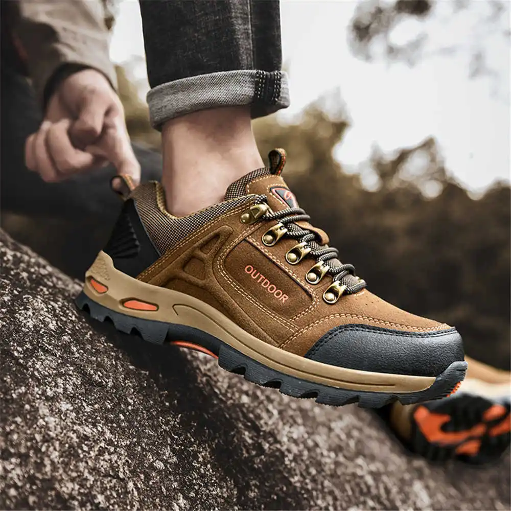 Non-SLIP Lace Up เดินป่าเทนนิส - Formal Wear For Men Yellow บทวิจารณ์และราคา